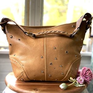 COACH Light Brown Tan Leather Hobo Bag
